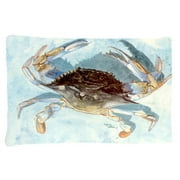 Carolines Treasures 8011PILLOWCASE Taie d'oreiller standard en tissu -vacuant l'humidit- du crabe bleu