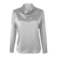 thumbnail image 5 of BUIGTTKLOP Womens Satin Blouse V Neck Long Sleeve Dressy Tops Trendy Fashion Business Casual Outfit 2026, 5 of 6