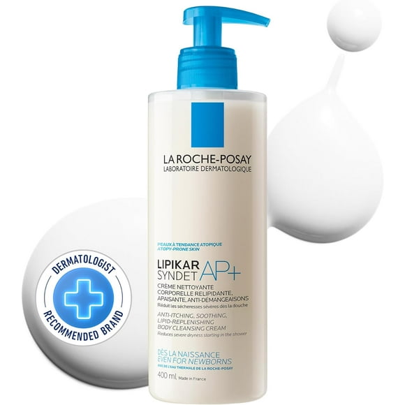 AIR-Body Wash, Lipikar Syndet AP+ Anti-Itch Body Wash For Eczema-prone Skin with Shea Butter & Niacinamide, Fragrance Free, Suitable for Sensitive Skin, 400ml