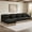Green + Chenille + 4 Seat, variant on Homy Casa 131.5'' 4-Seat Sectional Sofa with Ottoman, Modular Lounge Couch for Living Room, Beige/Khaki/Green