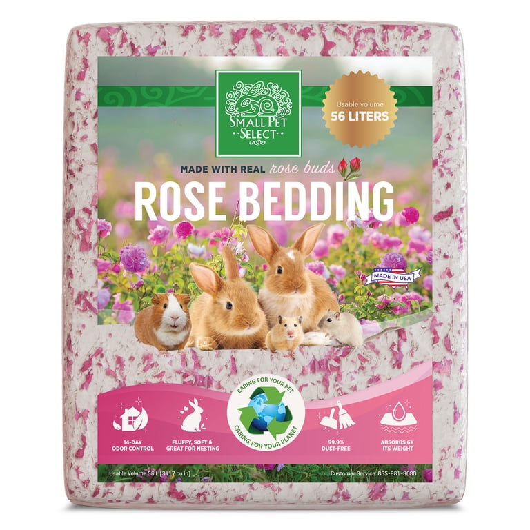 Small Pet Select Natural Paper Bedding with Rose Petals, 56L photo 6