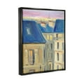 thumbnail image 2 of Stupell Industries Cozy Urban City Neighborhood Pink Sunset Sky Painting Jet Black Floating Framed Canvas Print Wall Art, Design by JG Studios, 2 of 5