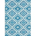 thumbnail image 3 of Unique Loom Fethiye Indoor/Outdoor Southwestern Rug Blue/Light Blue 4' 1" x 6' 1" Rectangle Textured Geometric Contemporary Flatweave Perfect For Patio Deck Garage Entryway, 3 of 7