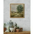 thumbnail image 5 of Drsoum Vintage Landscape Canvas Wall Art Country Road Classic Wall Prints Modern Farmhouse Bathroom Office Decor 10x10in Natural Framed, 5 of 5