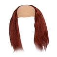 thumbnail image 3 of Peluca de gorro calvo para fiesta de disfraces, peluca con pelo a los lados, larga, calva, científica loca para Halloween, actuación en escenario Rojo, 3 of 8