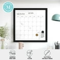 thumbnail image 5 of Martha Stewart Everette 18" x 18" Magnetic Monthly Calendar Dry Erase Board with Black Woodgrain Frame, Included Dry Erase Marker and 2 Magnets, 5 of 12