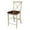Antiqued Almond/ Espresso, variant on International Concepts Solid Wood Counter Height Stool Cross Back Design - White/Heather Gray