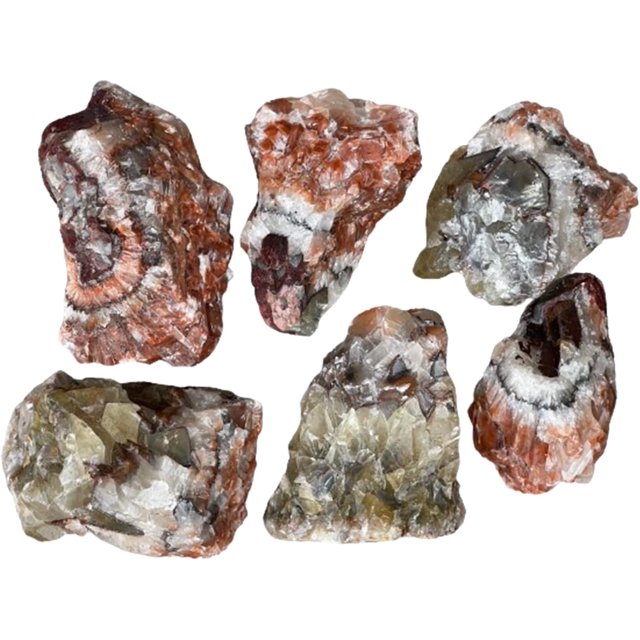 Extra Large Red and Brown Calcite Rough Natural Stones, Raw Calcite Red and Brown Crystals (1-2 Pounds)
