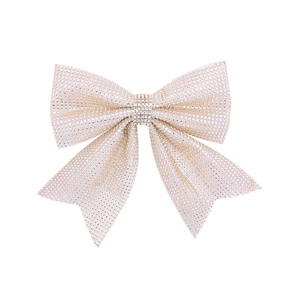 JYYYBF Christmas Sparkle Rhinestone Bows, Wreath Bows Large Gift Bow for Tree Topper, Christmas Bowknot for Festival DIY Decoration