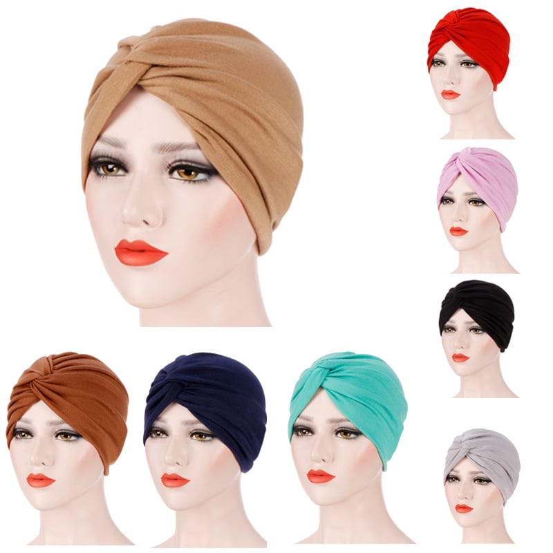 WISPR - Women Indian Stretchable Elastic Cloth Forehead Cross Candy Color Base Hat