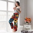 thumbnail image 5 of Pajama Pants Women, Colorful Fabric Sunflowers Sweatpants Soft Sleep Lounge Pants, Casual PJ Bottoms Pants with Pockets, 5 of 7