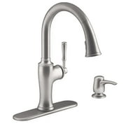 Kohler Cardale 1.5 GPM 1-Handle Pull-down kitchen sink faucet with two-function sprayhead, Vibrant Stainless