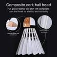 thumbnail image 2 of Timing king Badminton Feather Shuttlecock Gold Series For Practice & Tournaments | White , Pack Of 10, 2 of 4