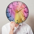 thumbnail image 5 of Colorful Feather Wall Clock Silent Non-Ticking Round 12 Inch Quartz Battery Operated Wall Clock for Kitchen,Bedroom,School,Living Room Home Decor, 5 of 7