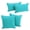 Aqua Blue, variant on Double-corded Solid Twill Throw Pillows with Inserts (Set of 4) - Chocolate