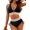 Black, variant on European and American New Deep V Tight Split Swimsuit Women's Sexy High Waist Bikini Foreign Trade Explosion Swimsuit