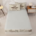 thumbnail image 3 of catabedysis Boho Camping Zipper Full Size Comforter Sets with Fitted Sheet and 2 Pillowcases,Mountain Print Zipper Bedding Set For Boys,Multicolor,Light Gray Reversible,4-Piece, 3 of 7