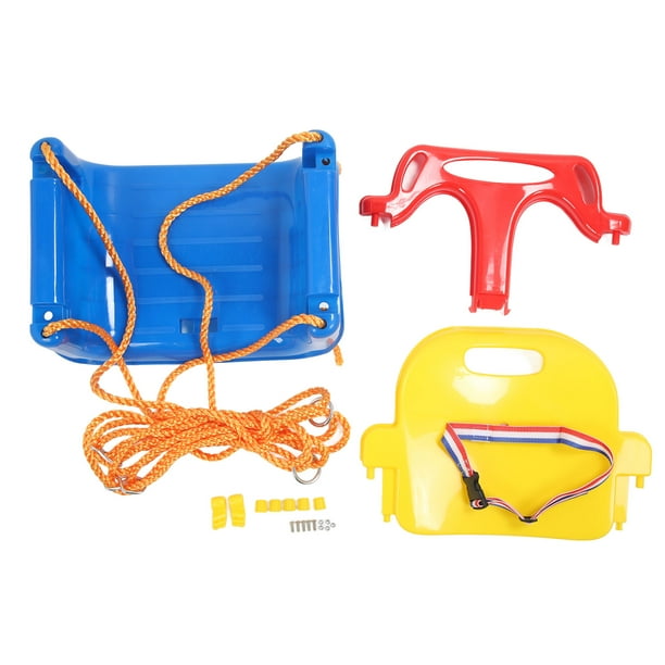 Juego de columpios 3 en 1 para niños pequeños, asiento de columpio para bebés, antivuelco, cómodo y seguro, juego de columpios desmontable para niños para patio de juegos, interior y exterior, az