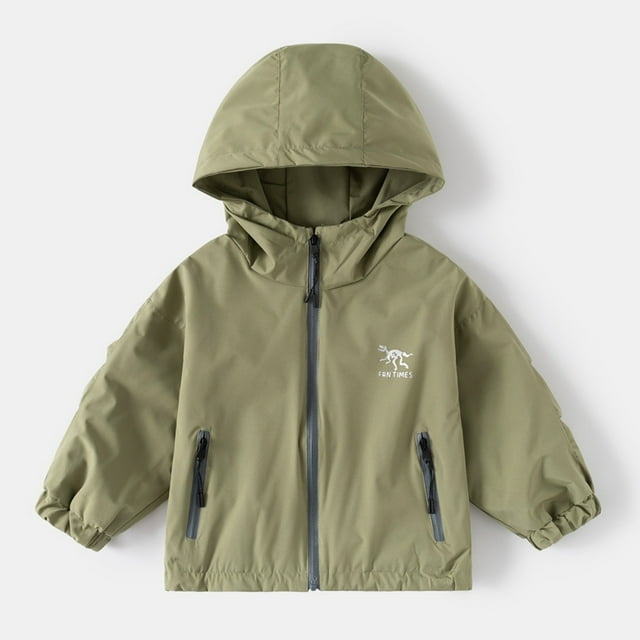 XQYLOS Coupe-Vent Imperméable pour Filles, Manteau de Pluie Léger à Capuche pour Activités Extérieures des Enfants, Imperméable pour Garçons avec Poignets Ajustables