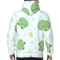 thumbnail image 7 of Lsque Kawaii Frogs Pattern Casual Men's Hoodie,Hooded Sweatshirt with Kangaroo Pocket,Pullover Hoodie-4X-Large, 7 of 7