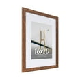 thumbnail image 4 of Scholartree 2 PACK 16x20 Wood Gallery Poster Frame, 16x20 Matted to 11x14 Wall Frames, Brown, 4 of 8