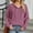 Purple, variant on QUINDOS Button Womens Hoodies Henley Womens Sweatshirts Casual Crew Neck Long Sleeve Plain Pullover Tops