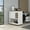 #White, variant on DUOSONG Natural Brown and White Kitchen Cart, White, 33.5 x 23.75 x 17 Inches, 25.3 Lbs