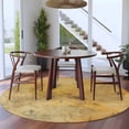 thumbnail image 4 of Vintage Map Large Area Rugs for Bedroom Living Room, Soft Non Slip Carpet Bedside Rug, Middle Century Farmhouse Natural Landscape Round Floor Cover Kitchen Accent Rug 5' for Dining Room/Office, 4 of 9