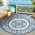 thumbnail image 4 of Aonewoe Round Outdoor Rugs 6Ft Waterproof Patio Plastic Straw Rug Reversible Camping Carpet Indoor Outdoor Area Rug for Patio,Deck,Balcony,Picnic,Beach,Outside, 4 of 8