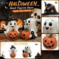 thumbnail image 4 of HaiSphere Pumpkin Ghost Halloween Figurines Decor - Vintage Halloween Decor Resin Ornament for Shelf Entry Table Desk, Spooky Season Home Accent Statue Display,B, 4 of 6