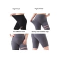 thumbnail image 2 of 2 Pack Biker Yoga Shorts with Pockets for Women,High Waisted Athletic Running Workout Gym Shorts Black+Gray, 2 of 7