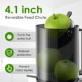 thumbnail image 4 of Masticating Slow Cold Press Juicer with Extra Wide Feed Chute for Vegetables and Fruits, 4 of 7