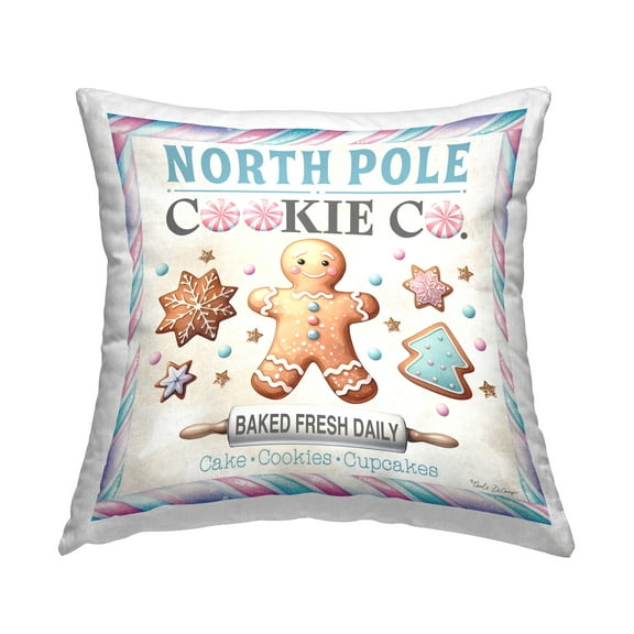 Stupell Industries North Pole Cookies Decorative Printed Throw Pillow Design by Nicole DeCamp