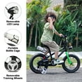 thumbnail image 4 of Glerc 12 inch Toddler and Kids Bike for 2-4 Years old Boys Girls with Water Bottle Holder & Headlight & Training Wheels,, Black, 4 of 9
