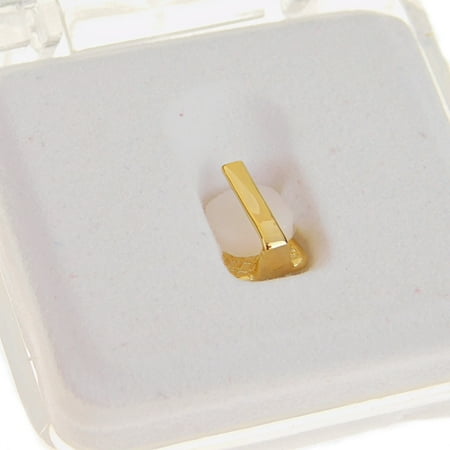 Gap Grillz 14k Yellow Gold Plated Single Plain Tooth Top or Bottom Teeth Hip Hop