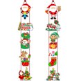 thumbnail image 1 of Decoración navideña para colgar en la puerta del hogar, pancarta de Papá Noel, muñeco de nieve, alce, decoración para el hogar al aire libre, adornos navideños, suministros para fiestas, 1 of 6