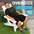 thumbnail image 4 of YEFU Adirondack Chairs Oversize Folding :400lb Weight Capacity - Plastic Adirondack Chairs - High Back Modern Like Wooden - All-Weather Use for Outdoor/Patio/Fire Pit/Garden/Camping - (White), 4 of 7