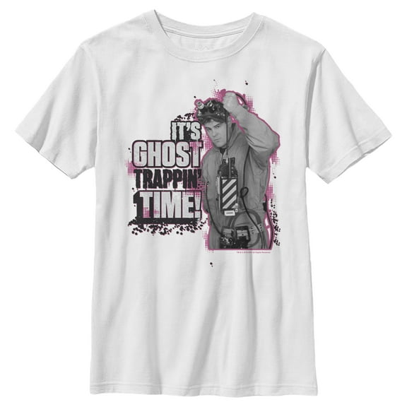 Boy's Ghostbusters It's Ghost Trappin' Time  Graphic Tee White X Small