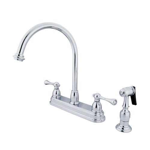 Kingston Brass Vintage Double Handle Kitchen Faucet with Side Spray