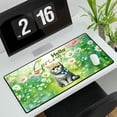 thumbnail image 3 of Scottish Fold Hello Spring Time Flower Floral Nature Desk Mat Full Keyboard Mouse Pad Cat Lover Kitten Owner Gifts Large Mousepad - 02031, 3 of 5