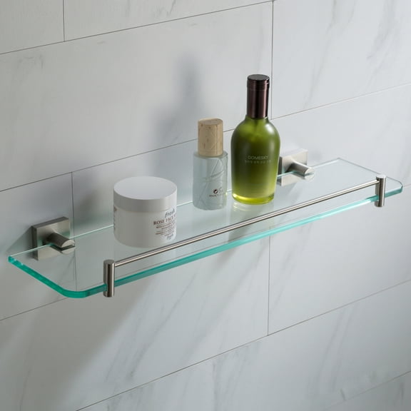 Kraus Bathroom Shelf Shower Organizer, Brushed Nickel