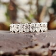thumbnail image 2 of 1.5Ct Oval Lab Created Diamonds Band Ring 14K White Gold Plated Silver, 2 of 4