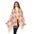 thumbnail image 3 of FORMRS Womens Scarf Winter Soft Long Big Warm Shawls Wrap Tassel Scarves, Cute Oranges, 3 of 9