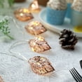 thumbnail image 2 of Efavormart Rose Gold 5 FT 10 LED Leafs Battery Operated Fairy String Lights Holiday Indoor Party Home Kitchen Bar Decoration, 2 of 11