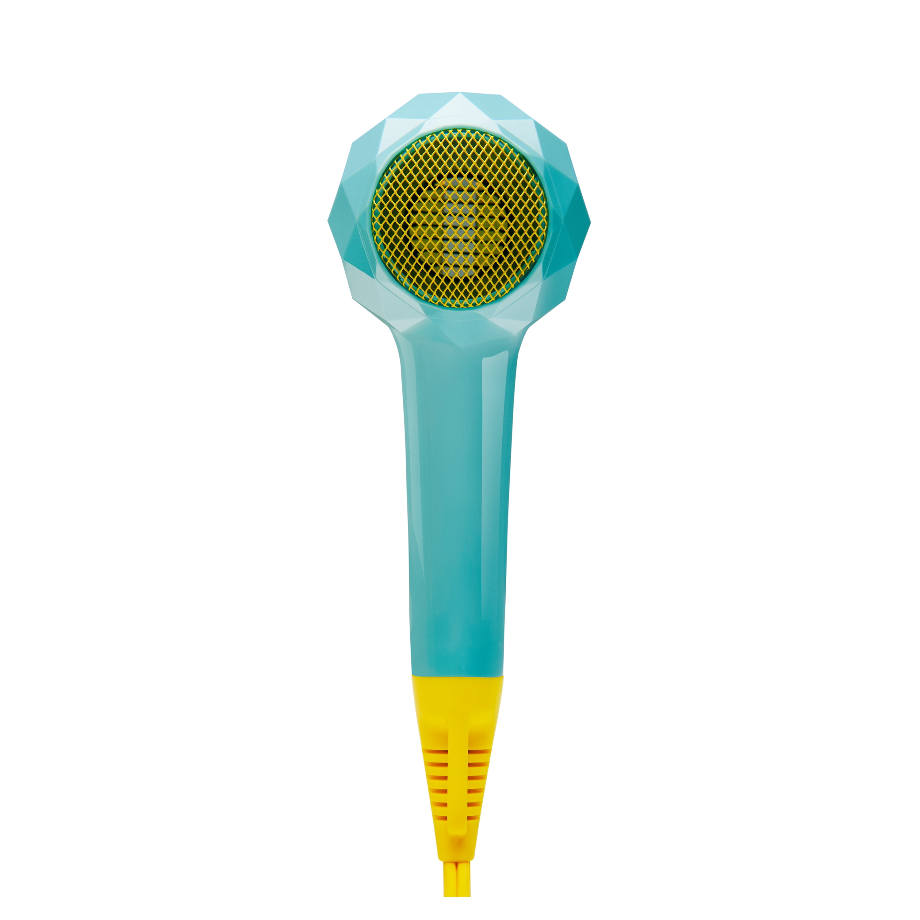 FLOWER Travel Size Mini Ceramic & Tourmaline Ionic Hair Dryer with Concentrator, 1000 Watts, Blue