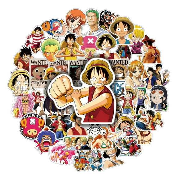 100 Pcs One Piece Stickers Collector Set - Premium Vinyl Decals for Tumbler, Skateboard, Tech Devices | Anime Art Pack
