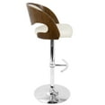 thumbnail image 3 of LumiSource Pino Bar Stool, Chrome/Walnut/Cream, 3 of 8