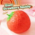 thumbnail image 6 of Giant Strawberry Squish, 6" Jumbo Realistic Strawberry Stress Ball, Large Squeezable Toy Fruit Ball, Big Strawberries Squishies Fidget, Party Favor Slow Rise Pressure Release Toy, 6 of 6
