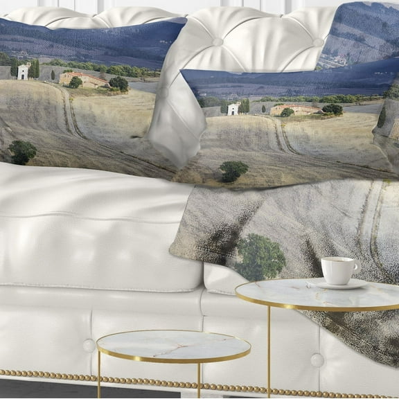 Designart Beautiful Sandy Landscape - Landscape Printed Throw Pillow - 12x20