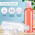 thumbnail image 4 of Botellas vacías de plástico Zhehao, 200 unidades, 60 ml con tapa abatible, 2 onzas, 4 of 6